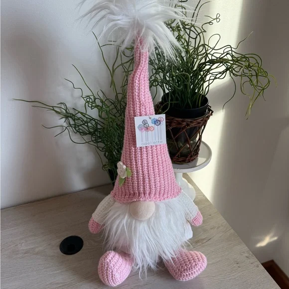 ODELETTE PINK & WHITE EASTER SWEATER GNOME - Picture 8 of 8